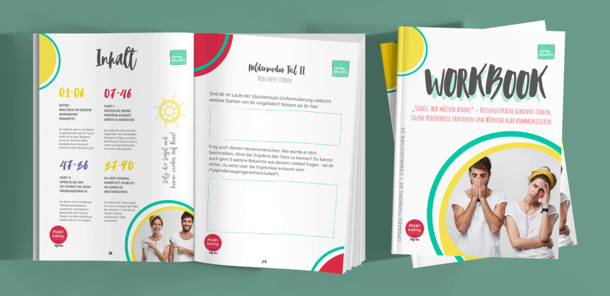 communicorn Workbook Schatz, wir müssen reden Cover und Innenseiten